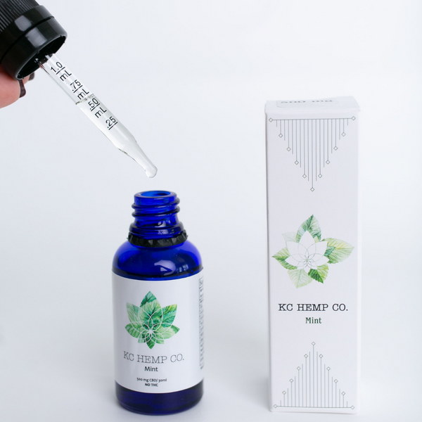 Organic CBD Oil Tincture | THC Free | Mint Flavor - KC Hemp Co.®