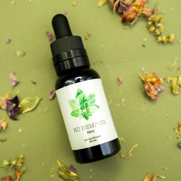 Organic CBD Oil Tincture | THC Free | Mint Flavor - KC Hemp Co.®